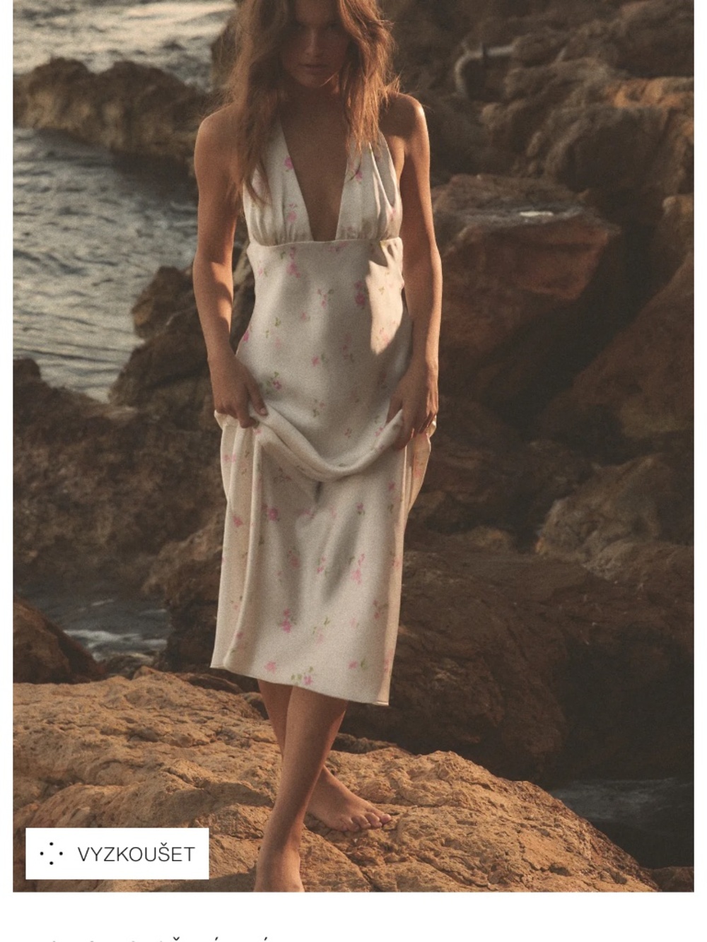 ✨ Floral Satin Midi Dress – NWT – Romantic Summer Dress